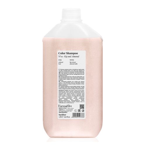 Shampoo FARMAVITA color N 01 para cabello teñido higo y almendras 5 lts
