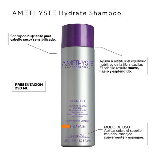 Shampoo FARMAVITA amethyste - hidratación 250 ml