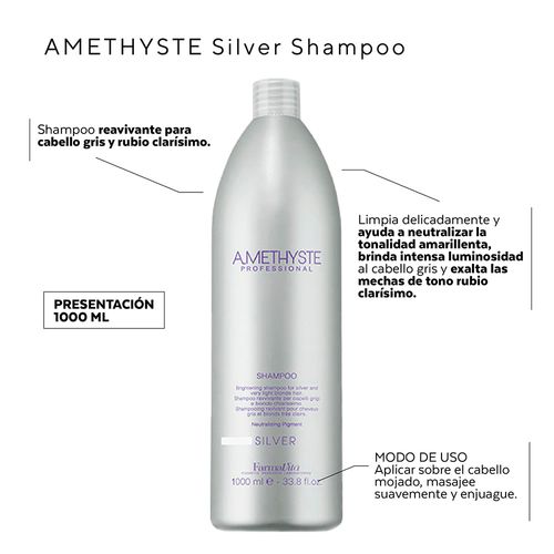 Shampoo FARMAVITA amethyste - silver matizante 1 lt