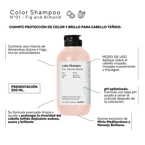 Shampoo FARMAVITA N 01 - higo y almendras cabello teñido 250 ml