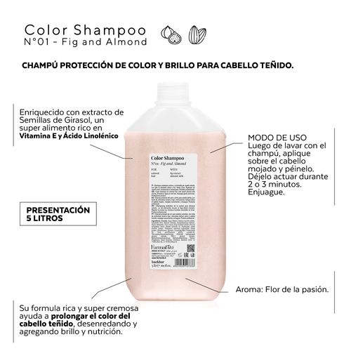 Shampoo color N 01 higo y almendras 5 lts