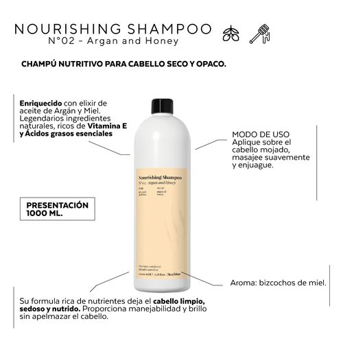 Shampoo nutritivo N 02 argán y miel 1 lt