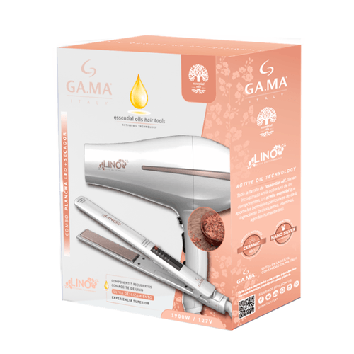 Combo Gama Italy 2-en-1 Lino Secadora Bora+ Plancha Elegance Led