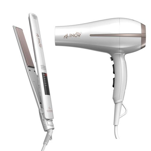 Combo Gama Italy 2-en-1 Lino Secadora Bora+ Plancha Elegance Led